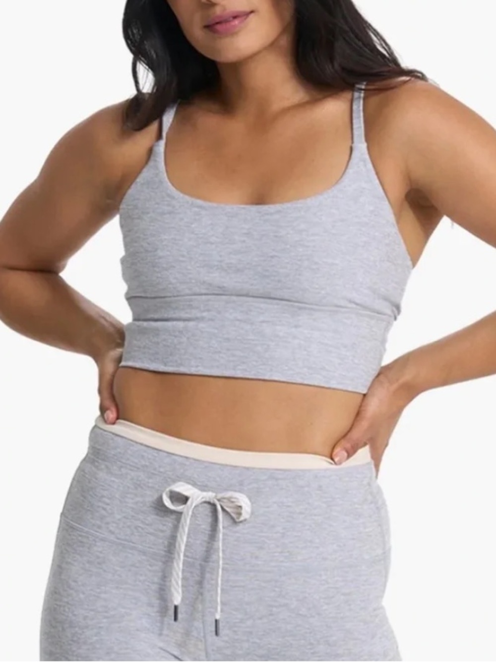 Vuori Long Line Elevation Bra Heather Gray - Size XS .